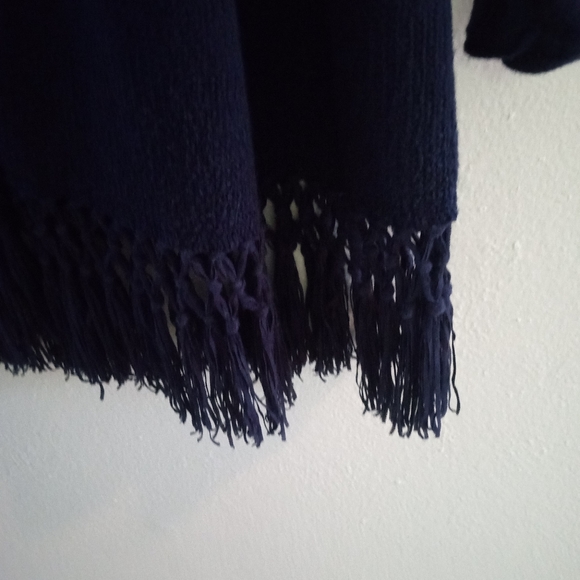 ❌❌SOLD ❌ ❌ Lilly Pulitzer Tatum Fringe Hem Navy Blue Open Cardigan | S - Picture 5 of 9